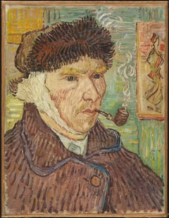 Self-portrait with a Bandaged Ear and Pipe