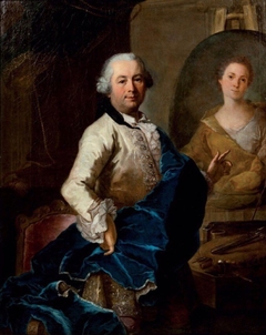 Self-portrait with a portrait of his wife