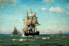 Ships under Full Sail by William Edward Norton