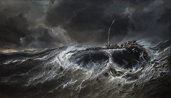 Shipwrecking of three-masted ship Emily 1823