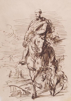 Sketch for the Prince Consort Mounted on Horseback - John Phillip - ABDAG004176 by John Phillip