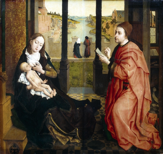 "St Luke Drawing the Virgin" Rogier van der Weyden Artwork on USEUM