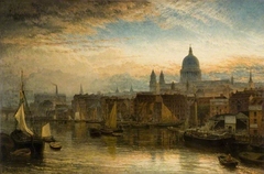 St Paul's from the River Thames by Henry Dawson