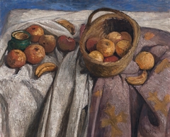 Still life with apples and bananas