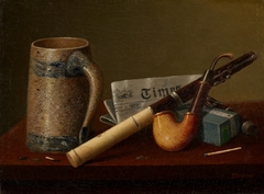 Still-life with Flute and Times by William Harnett