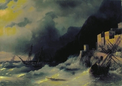 Storm at sea by Ivan Aivazovsky