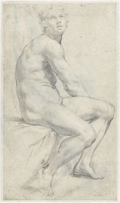 Studie van een mannelijk naakt by Annibale Carracci