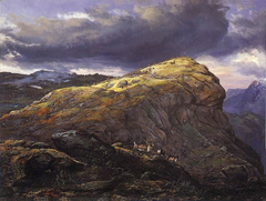 Stugunøset at Filefjell by Johan Christian Dahl