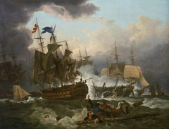 The battle of Camperdown, 11 October 1797 by Philip James de Loutherbourg