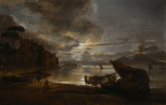 The Bay of Naples by moonlight by Johan Christian Dahl