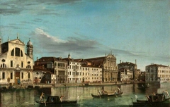 The Grand Canal: Santa Lucia and the Church of the Scalzi, Venice by Bernardo Bellotto