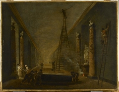 The Grande Galerie of the Louvre Undergoing Renovation Works, circa 1798-99