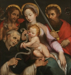 The Madonna and Child with Saint John the Baptist, Saint Paul and Saint Hyacinth by Anonymous