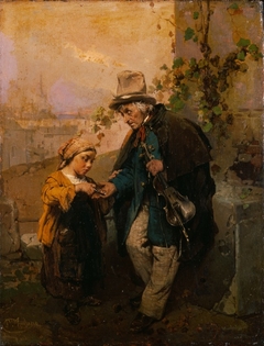 The nomadic artist (The begging) by Domenico Induno