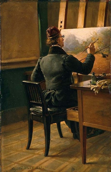 The Painter J. C. Dahl at his Easel