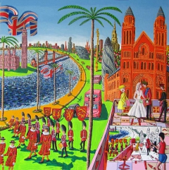 interview with the israeli painter raphael perez about his  naive art paintings artist statment and biography   by Raphael Perez