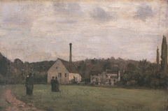 The Small Factory by Camille Pissarro