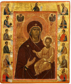 The Virgin and Child, Saint John the Baptist and Prophets by Anonymous