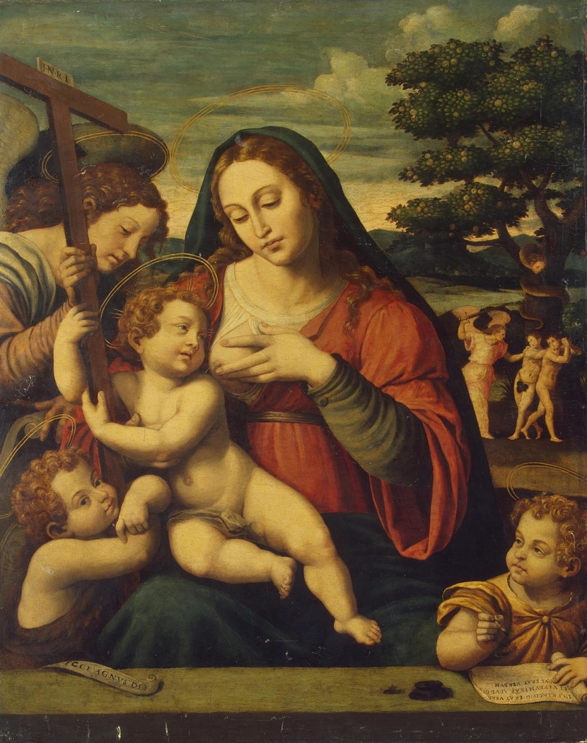 The Virgin and the Child with St John the Baptist, St John the Evangelist and an Angel