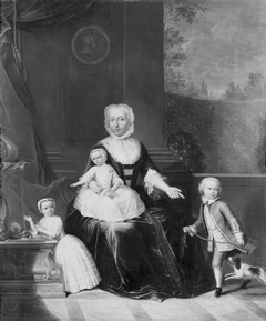 Theodora Nobel-van der Marck (1693-1758) and her grandchildren Testart by Jan Palthe