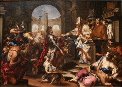 Theodosius Repulsed from the Church by Saint Ambrose