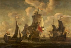 Three Dutch Men o' War by Abraham Storck