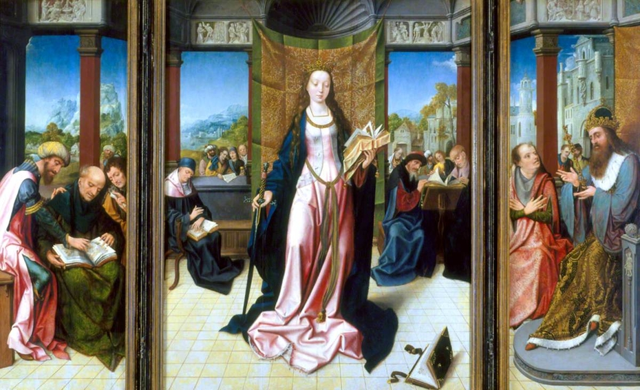 Triptych Saint Catherine and the Philosophers