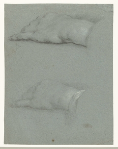 Twee studies van een linkerhand by Unknown Artist