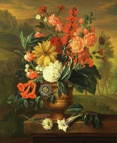 Twelve Months of Flowers: July by Jacob van Huysum