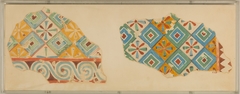 Two Fragments of Ceiling Patterns, Tomb of Senenmut