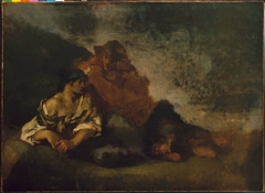 Two Reclining Figures by Jean-François Millet