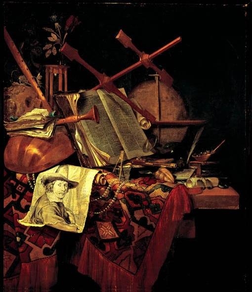 Vanitas with a Portrait of the Painter