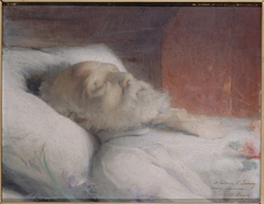 Victor Hugo sur son lit de mort by Désiré François Laugée