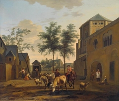 View of the Church of St. Gereon and St. Pantaleon's, Cologne by Gerrit Adriaenszoon Berckheyde