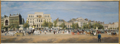 Vue générale des théâtres du boulevard du Temple en 1862 by Adolphe Martial-Potémont