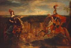 William II and Mary, Prince and Princess of Orange on horseback by Anonymous