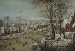 Winter Landscape with a River by Pieter Brueghel the Younger