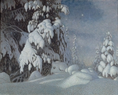 Winter Moonlight by Gustaf Fjæstad