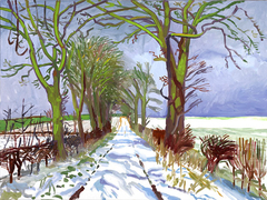 Winter Tunnel with Snow by David Hockney