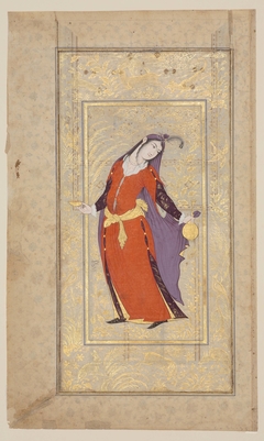 Young Woman with Indian Headdress, from a Shahnamah by Muin Musavvir