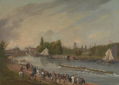 A Boat Race on the River Isis, Oxford by John Whessell