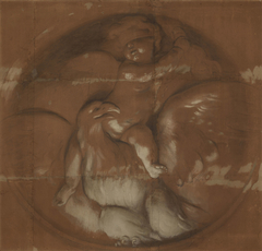 A Cupid, Blindfold, Seated on an Eagle