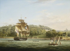 A Frigate and Other Vessels in Barn Pool off Plymouth by Thomas Lyde Hornbrook