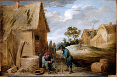A Peasant eating Mussel by David Teniers the Younger