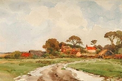 A Surrey Farm by Wilfred Williams Ball