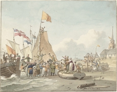 Aankomst van prins Willem Frederik te Scheveningen, 30 november 1813 by Nicolaes Lodewick Penning