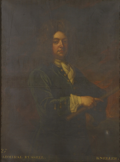 (After Kneller) Admiral Sir John Leake (1656-1720) by Gerhard Bockman