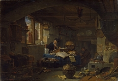 Alchemist in his laboratory