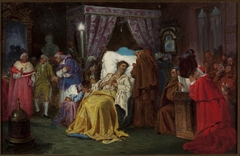 Aleksander Sobieski on his deathbed in Rome in 1714