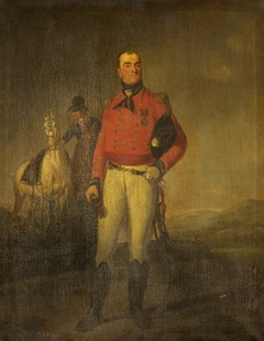 An Army Officer and Attendant with his Horse in the background, possibly Sir Charles Brudenell-Bruce, later 1st Marquess of Ailesbury, KT, MP (1773-1856) by Anonymous